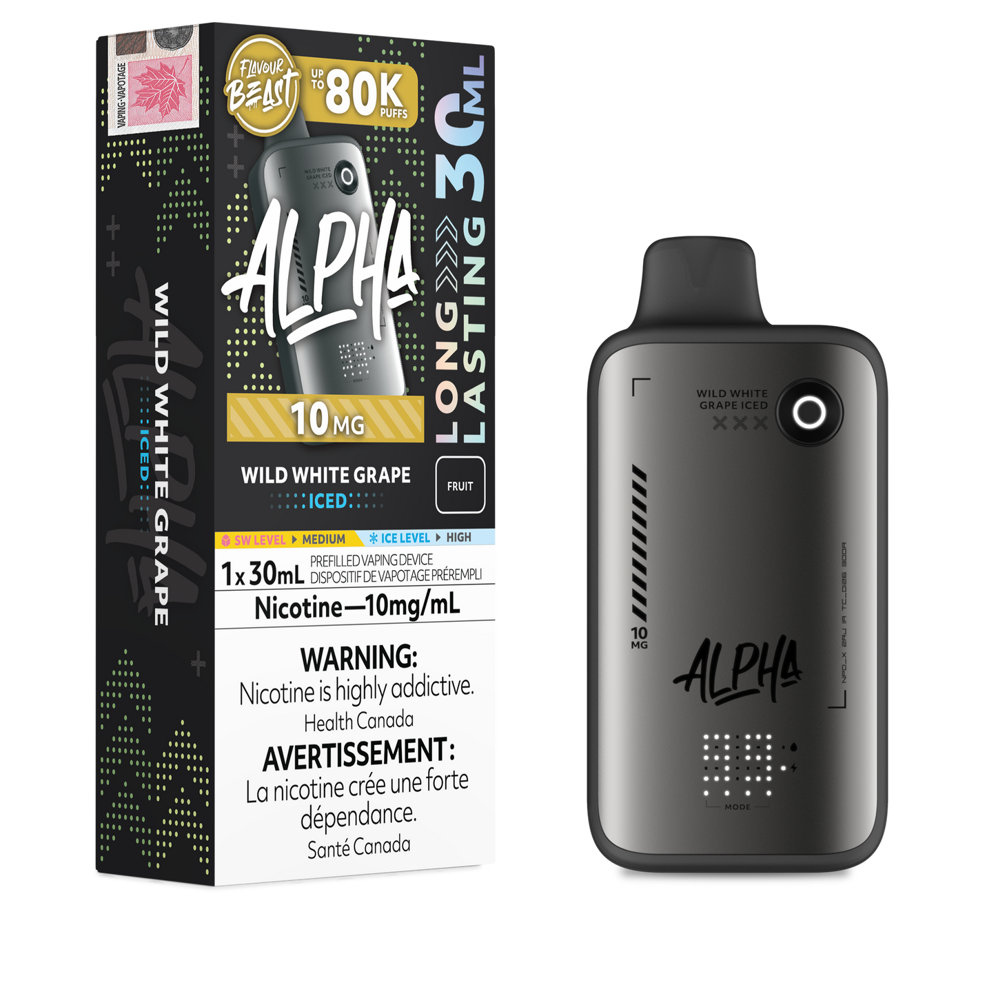 Flavour Beast: Alpha 10MG/ML NICOTINE 80K Disposable