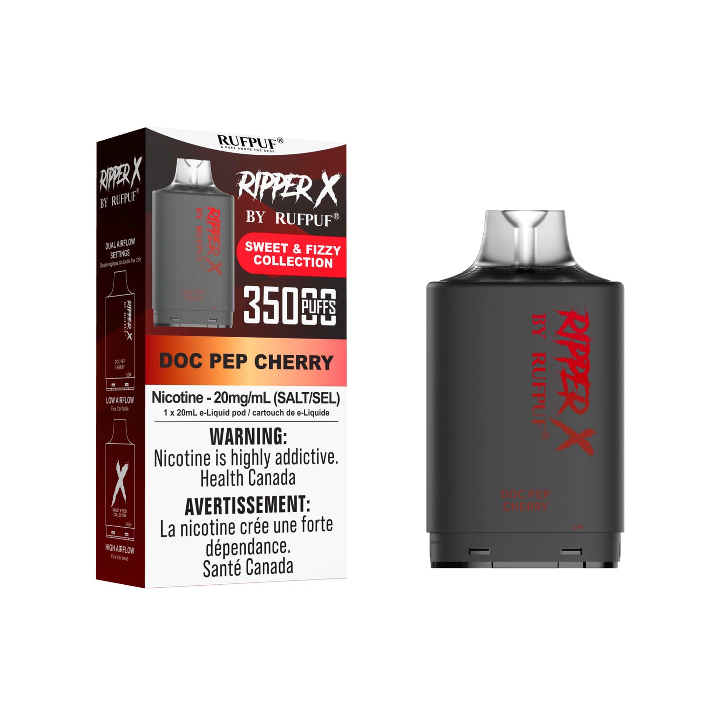 RIPPER X 35K Pod - 20mL Pre-Filled 20 mg/mL Salt Nicotine Pod