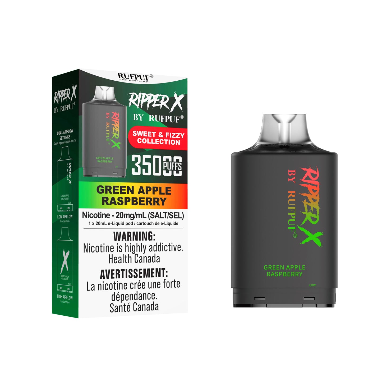 RIPPER X 35K Pod - 20mL Pre-Filled 20 mg/mL Salt Nicotine Pod