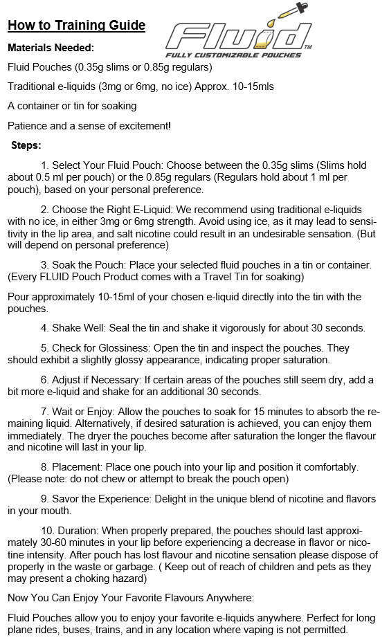 Fluid Pouches Slims Puck, 0.35 g (25/puck)