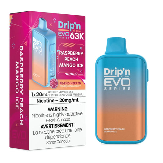 Drip'n by Envi EVO 63K Disposable - Raspberry Peach Mango Ice