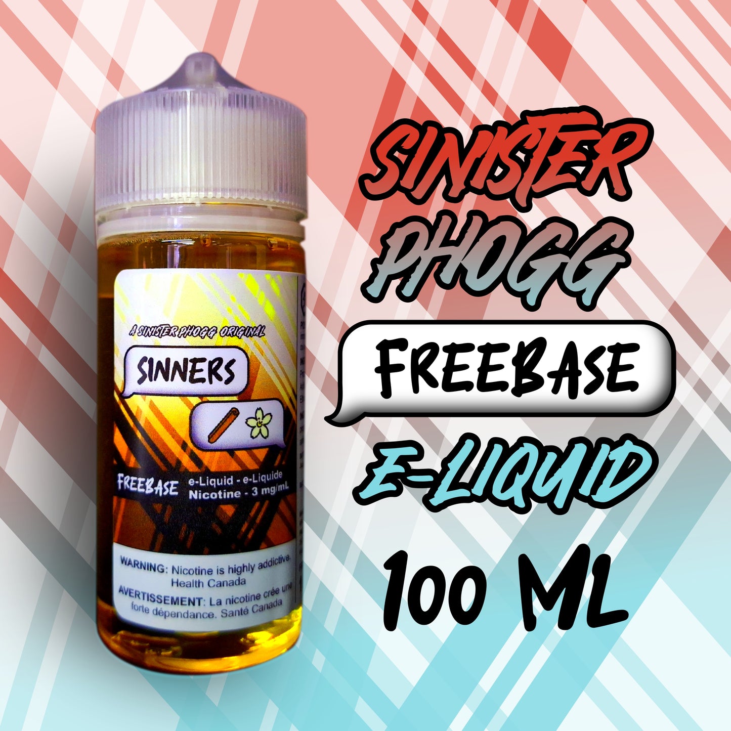 Sinister Phogg Freebase Nicotine E-Liquid - 100mL Value Size
