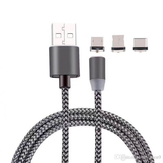 2 in 1 USB charging cable with 360 degree swivel magnetic head